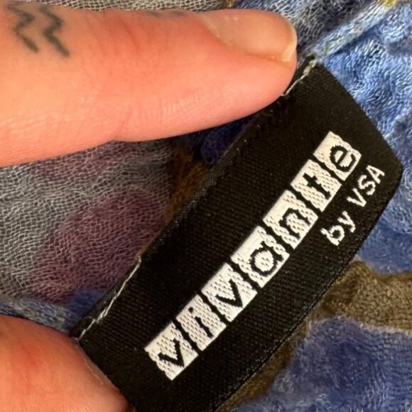 Vivante By VSA Womens Polka Dot Patterned Scarf Wrap  Multicolor - Picture 4 of 10